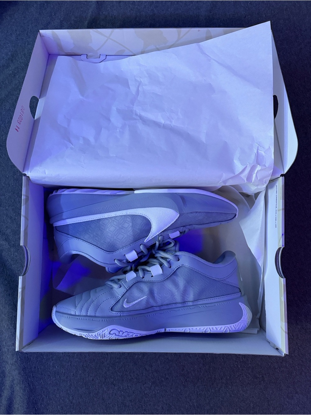 Nike Purple Low-Top Sneakers with White Swoosh